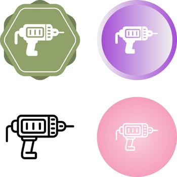 Electric Drill Vector Icon