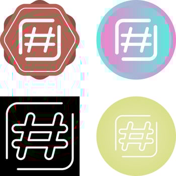 Hashtag Vector Icon
