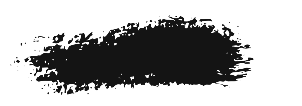 black staine brush, grunge banner, hand drawn splash. Grunge badge brush, hand drawn black png
