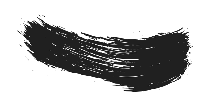 black staine brush, grunge banner, hand drawn splash. Grunge badge brush, hand drawn black png