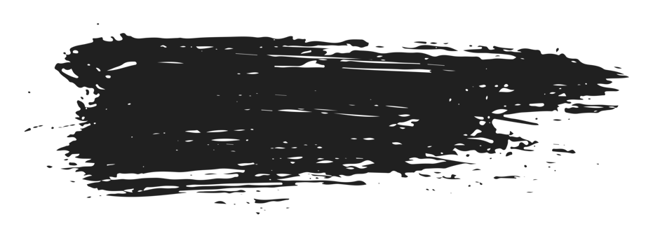black staine brush, grunge banner, hand drawn splash. Grunge badge brush, hand drawn black png