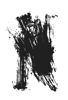 black staine brush, grunge banner, hand drawn splash. Grunge badge brush, hand drawn black png