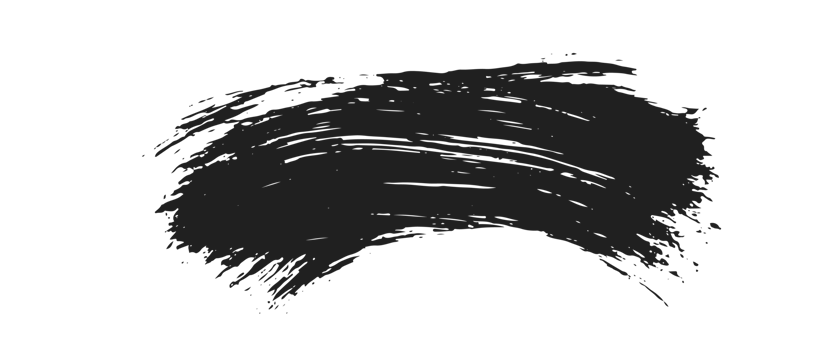 black staine brush, grunge banner, hand drawn splash. Grunge badge brush, hand drawn black png