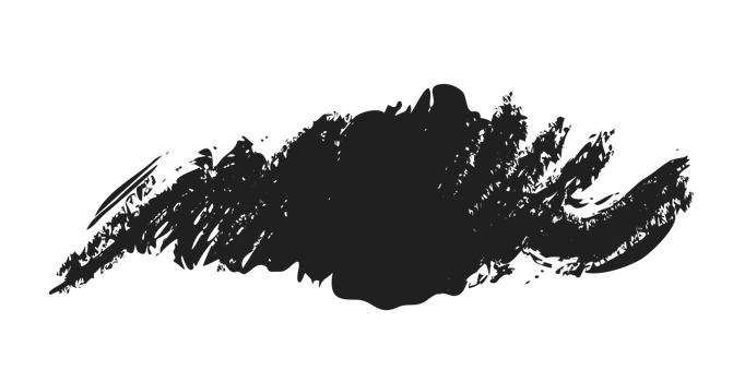 black staine brush, grunge banner, hand drawn splash. Grunge badge brush, hand drawn black png