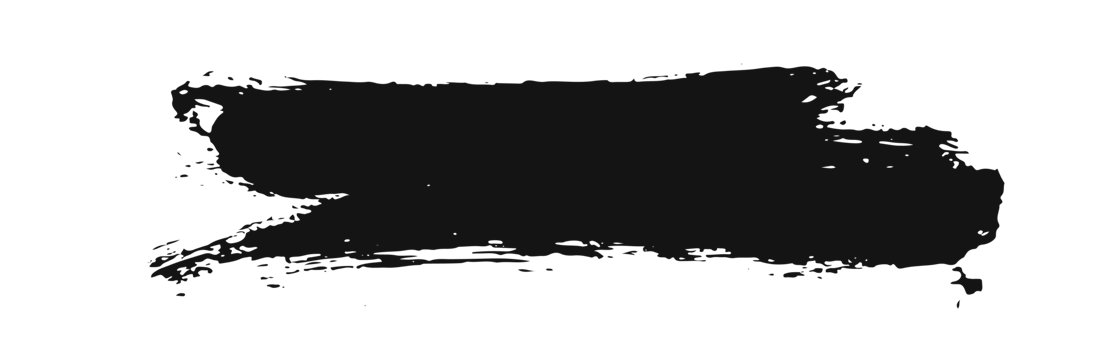 black staine brush, grunge banner, hand drawn splash. Grunge badge brush, hand drawn black png