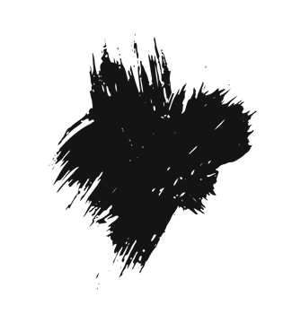 black staine brush, grunge banner, hand drawn splash. Grunge badge brush, hand drawn black png