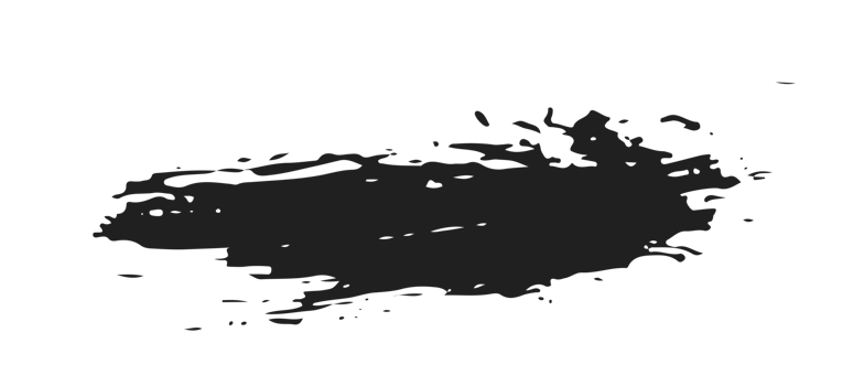 black staine brush, grunge banner, hand drawn splash. Grunge badge brush, hand drawn black png