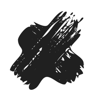 black staine brush, grunge banner, hand drawn splash. Grunge badge brush, hand drawn black png