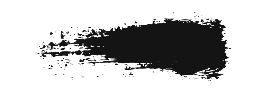 black staine brush, grunge banner, hand drawn splash. Grunge badge brush, hand drawn black png