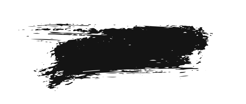 black staine brush, grunge banner, hand drawn splash. Grunge badge brush, hand drawn black png