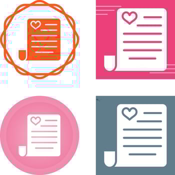 Love poem Vector Icon