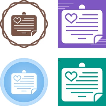 Love notes Vector Icon