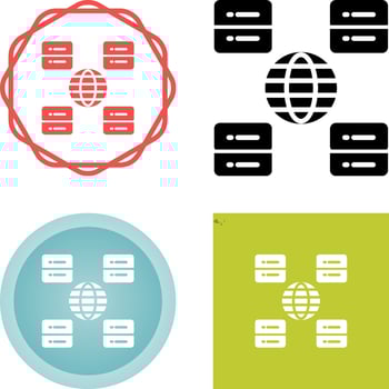 Content Delivery Network Vector Icon