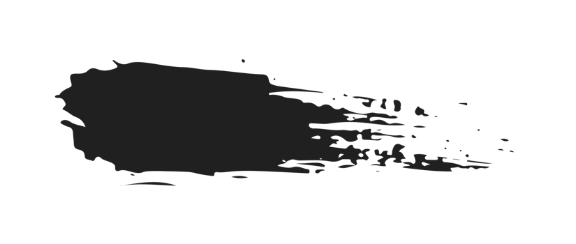 black staine brush, grunge banner, hand drawn splash. Grunge badge brush, hand drawn black png