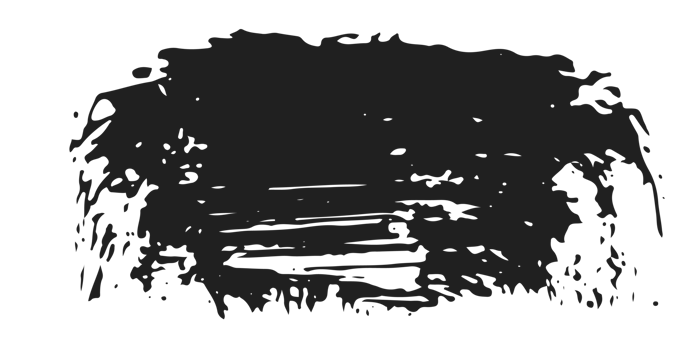 black staine brush, grunge banner, hand drawn splash. Grunge badge brush, hand drawn black png