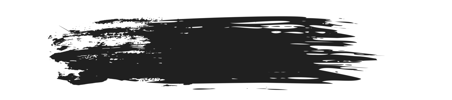 black staine brush, grunge banner, hand drawn splash. Grunge badge brush, hand drawn black png