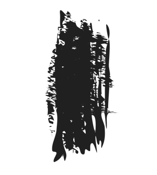 black staine brush, grunge banner, hand drawn splash. Grunge badge brush, hand drawn black png