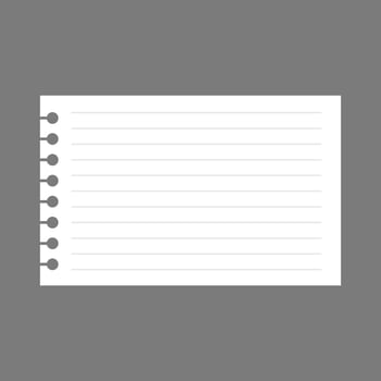 Simple blank white paper note vector