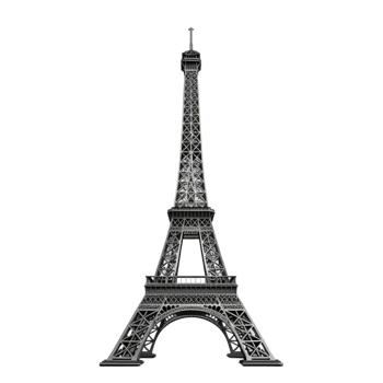 AI generated Construction Imitation Imitation Eiffel Tower  isolated on  transparent  background generative AI png