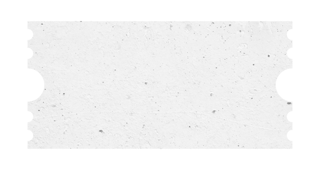 White ticket isolated with paper texture for mockups png