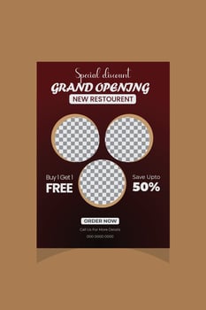 Restaurant menu design template vector