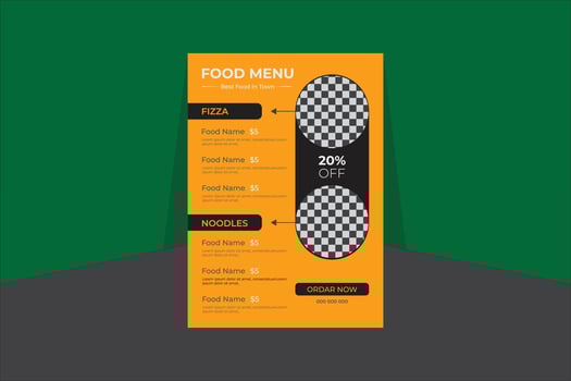 Restaurant menu design template vector