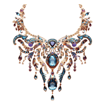 AI generated 3D Rendering of a Indian Traditional Jewelry on Transparent Background - Ai Generated png