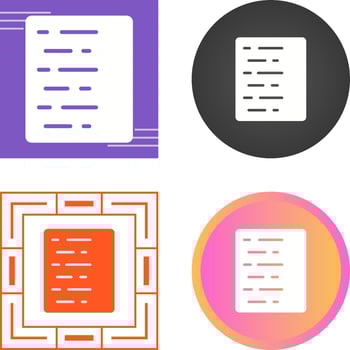 Document Align Left Vector Icon