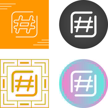Hashtag Vector Icon