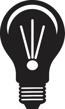 Glowing Creativity Black Bulb Representation Evoke Radiant Shadows Black Bulb Mark vector