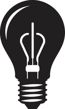 Shadows of Creativity Black Bulb Refined Brilliance Black Bulb Conceptualization vector