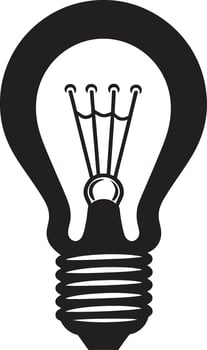 Innovative Illumination Black Bulb Creation Luminosity Refined Black Bulb Identity vector
