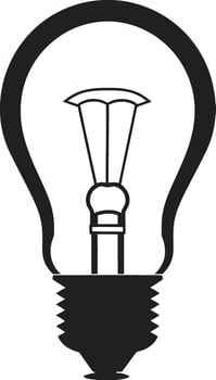 Dynamic Radiance Black Bulb Symbolism Innovative Shadows Black Bulb vector