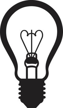 Innovative Shadows Black Bulb Abstract Illumination Black Bulb Identity vector