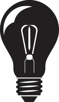 Evoke Light Black Bulb Concept Bulb Brilliance Black Inspiration vector