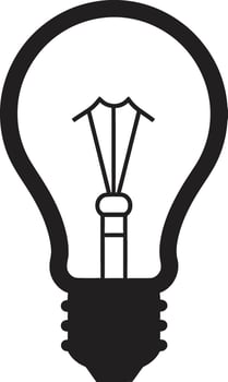 Sculpted Elegance Black Bulb Concept Radiant Shadows Black Bulb Symbol vector