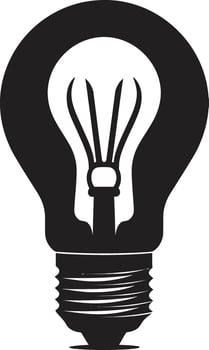 Visual Radiance Black Bulb Shadows of Brilliance Black Bulb Representation vector