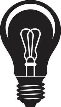 Shine Through Darkness Black Bulb Evolution Sleek Luminescence Black Bulb Symbolism vector