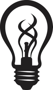 Sleek Luminescence Black Bulb Symbolism Artistic Illumination Black Bulb Symbol vector