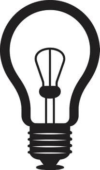 Radiant Paths Black Bulb Symbolization Luminosity in Black Bulb vector