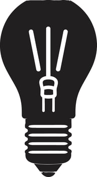 Elegant Luminescence Black Bulb Emblem Abstract Illumination Black Bulb Creation vector