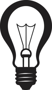 Abstract Illumination Black Bulb Creation Crafting Radiant Identity Black Bulb Artistry vector