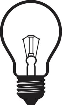 Artistic Illumination Black Bulb Symbol Bright Ideation Black Bulb Conceptualization vector