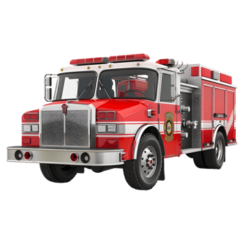 AI generated 3D Rendering of a Firefighter Van on Transparent Background - Ai Generated png