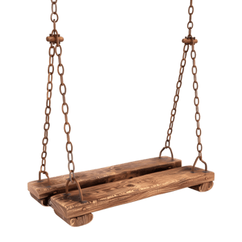 AI generated 3D Rendering of a Wooden Swing on Transparent Background - Ai Generated png