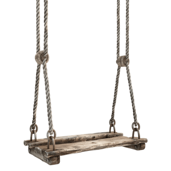 AI generated 3D Rendering of a Wooden Swing on Transparent Background - Ai Generated png