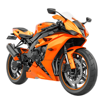 AI generated 3D Rendering of a Racing Bike on Transparent Background - Ai Generated png
