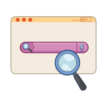 illustration of search vector