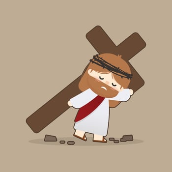 Jesus Carrying the Cross vector