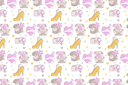 Woman Interests pattern vector